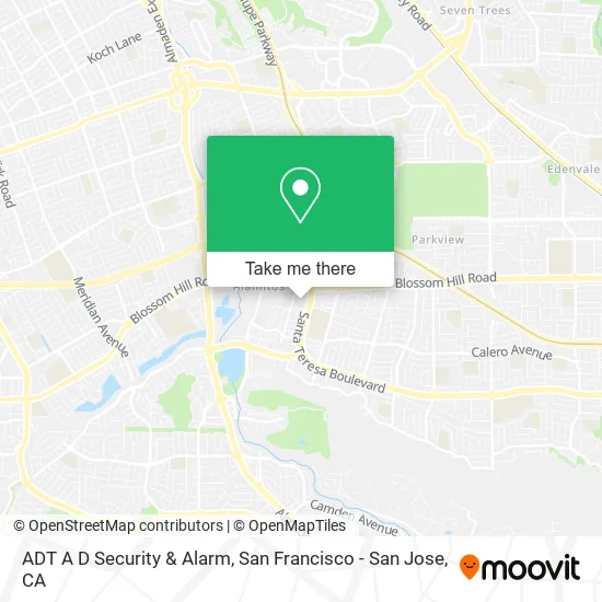 Mapa de ADT A D Security & Alarm