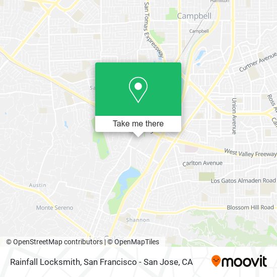 Rainfall Locksmith map