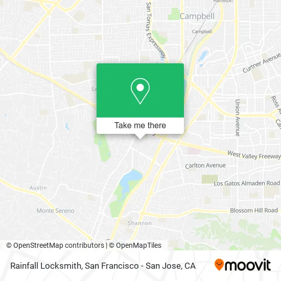 Rainfall Locksmith map