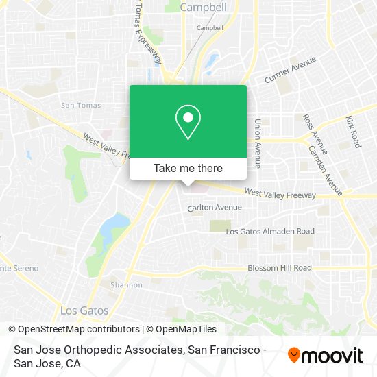 San Jose Orthopedic Associates map