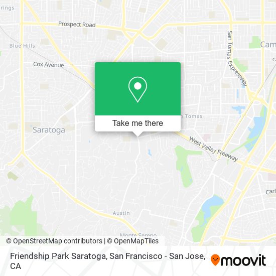Friendship Park Saratoga map
