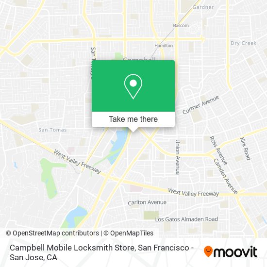 Mapa de Campbell Mobile Locksmith Store