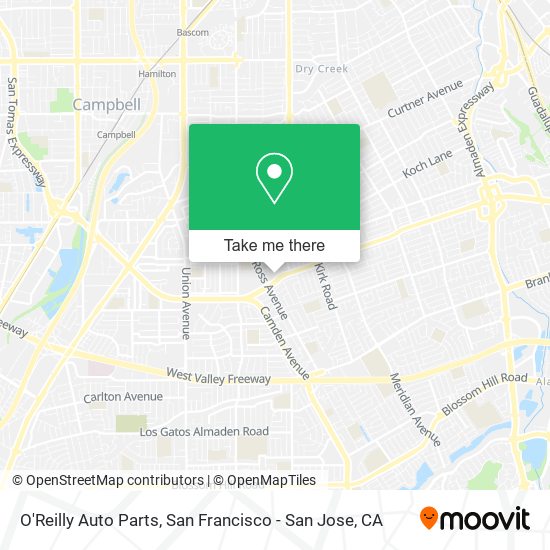 O'Reilly Auto Parts map