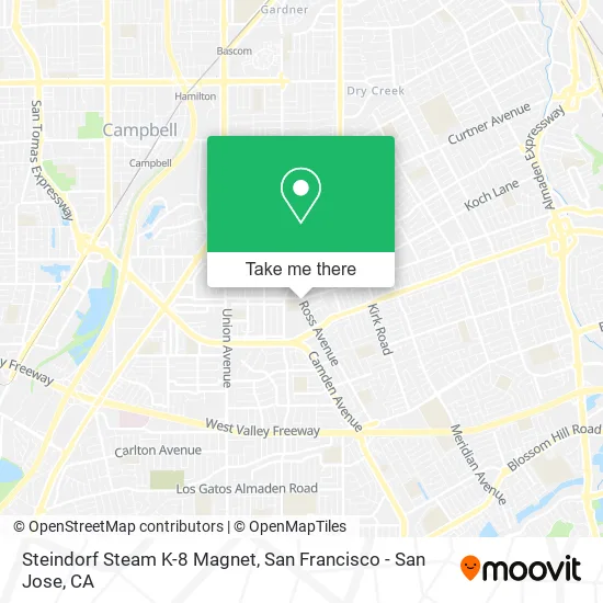 Mapa de Steindorf Steam K-8 Magnet