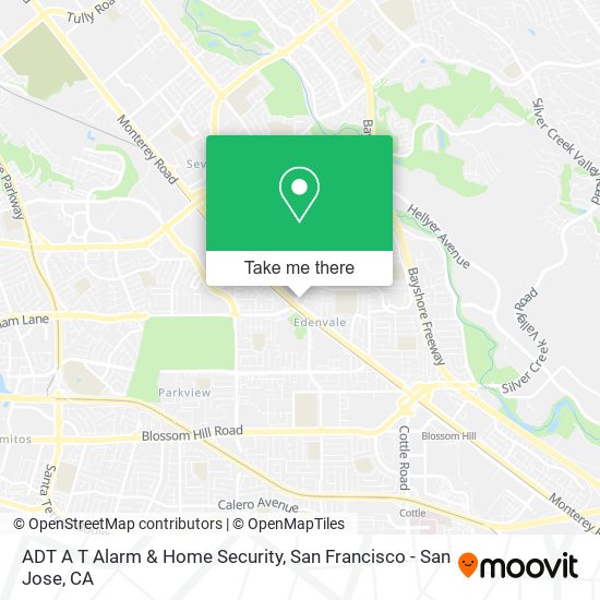 Mapa de ADT A T Alarm & Home Security