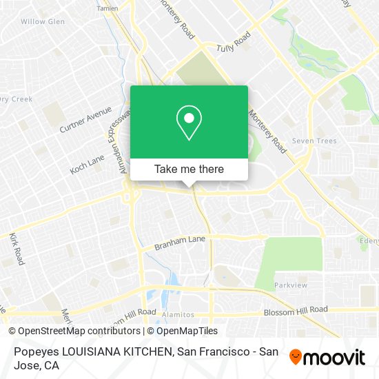 Popeyes LOUISIANA KITCHEN map