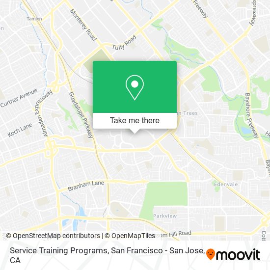 Service Training Programs map