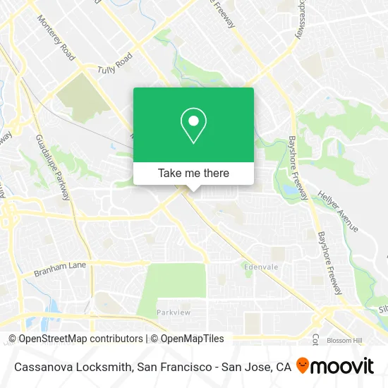Cassanova Locksmith map