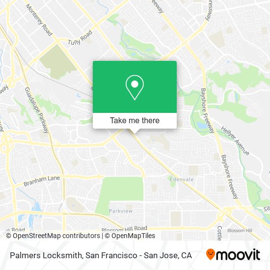 Palmers Locksmith map