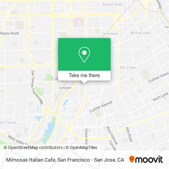 Mimosas Italian Cafe map