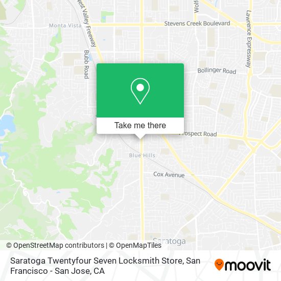 Mapa de Saratoga Twentyfour Seven Locksmith Store