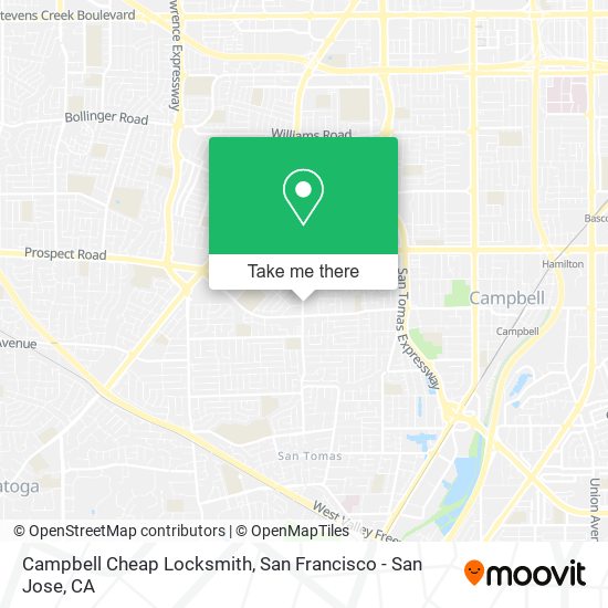 Mapa de Campbell Cheap Locksmith