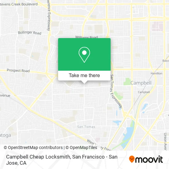 Campbell Cheap Locksmith map
