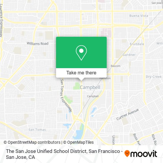 The San Jose Unified School District map