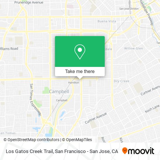 Los Gatos Creek Trail map