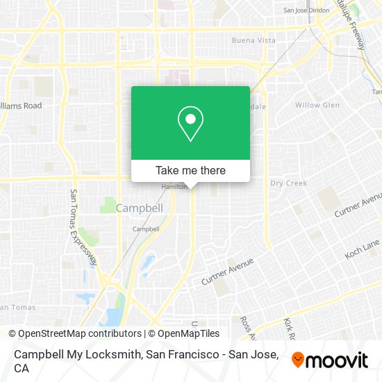Campbell My Locksmith map