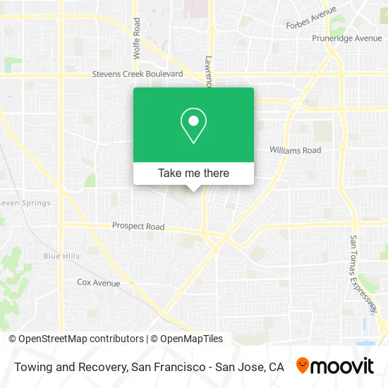 Mapa de Towing and Recovery