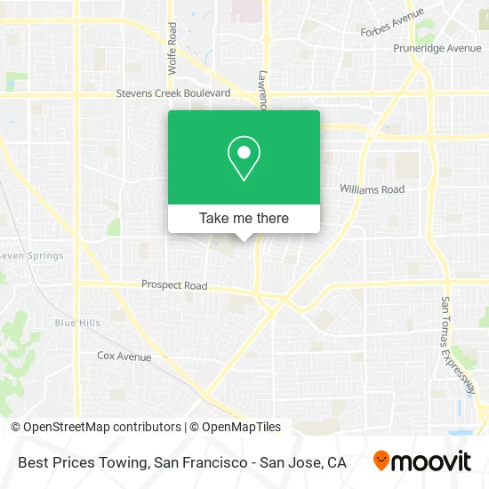 Mapa de Best Prices Towing