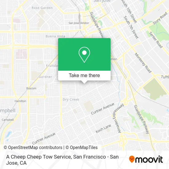 A Cheep Cheep Tow Service map