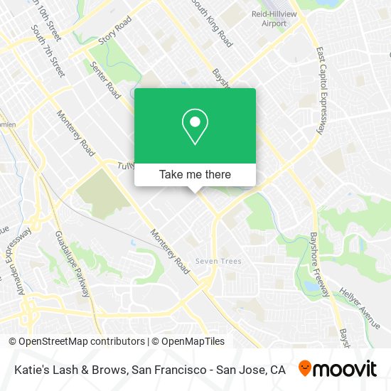 Mapa de Katie's Lash & Brows