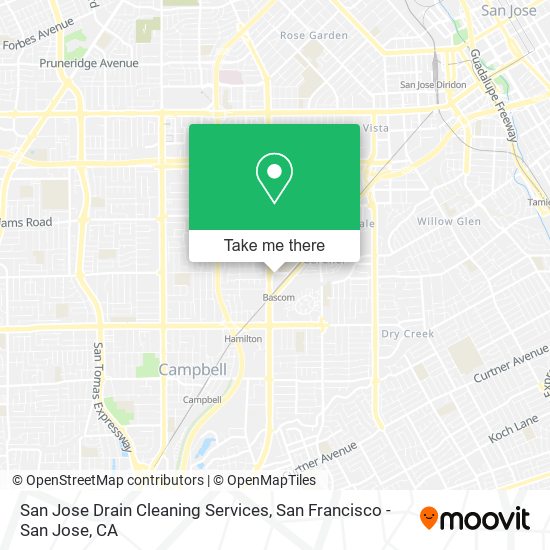 Mapa de San Jose Drain Cleaning Services