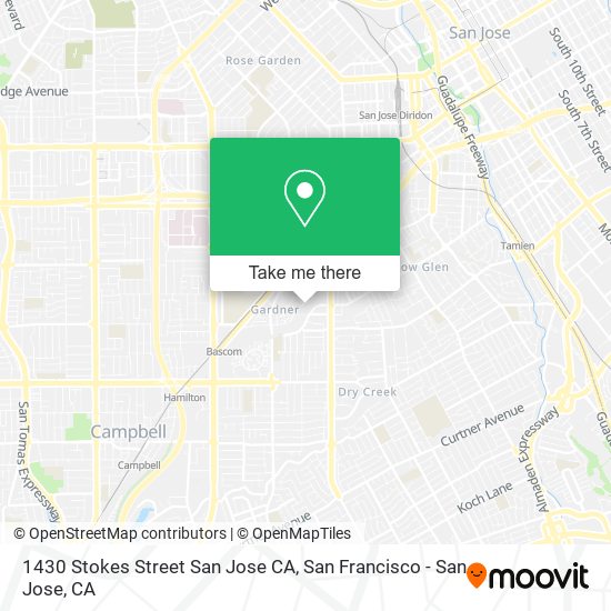 1430 Stokes Street San Jose CA map