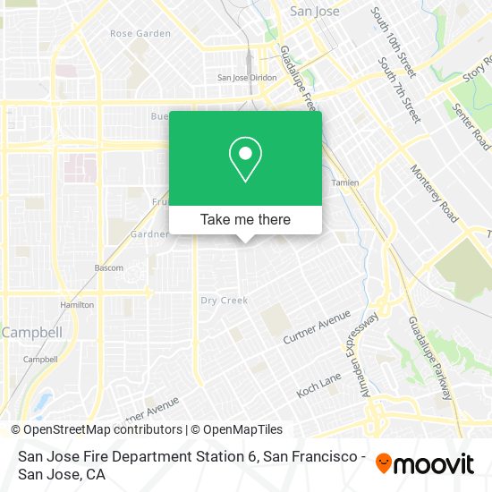 Mapa de San Jose Fire Department Station 6