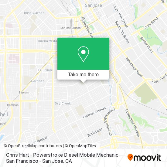 Mapa de Chris Hart - Powerstroke Diesel Mobile Mechanic