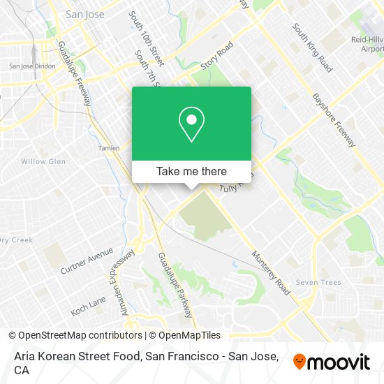 Aria Korean Street Food map
