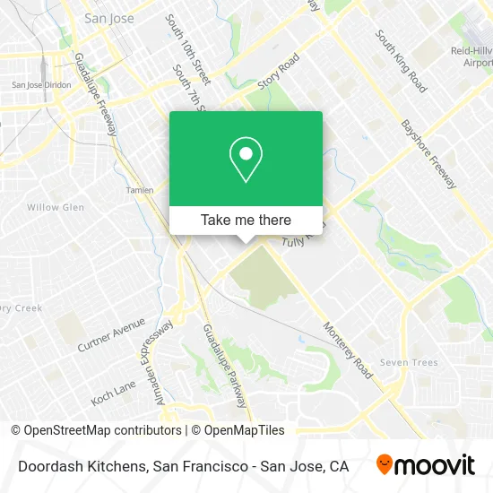 Doordash Kitchens map