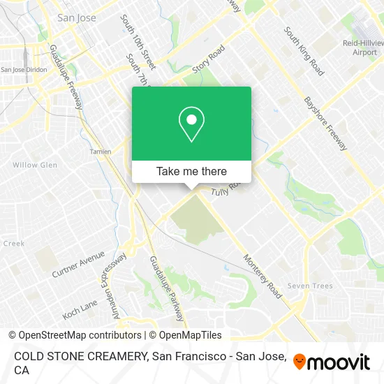 COLD STONE CREAMERY map