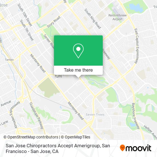 Mapa de San Jose Chiropractors Accept Amerigroup