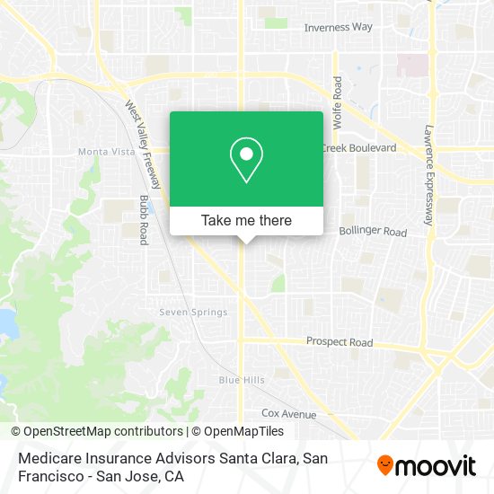 Medicare Insurance Advisors Santa Clara map