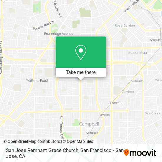 San Jose Remnant Grace Church map