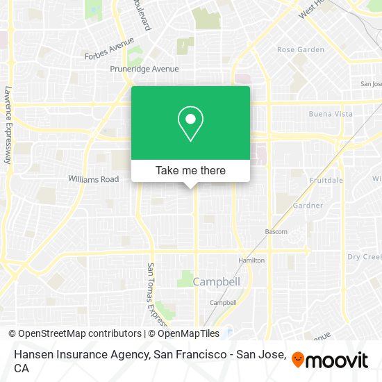 Hansen Insurance Agency map