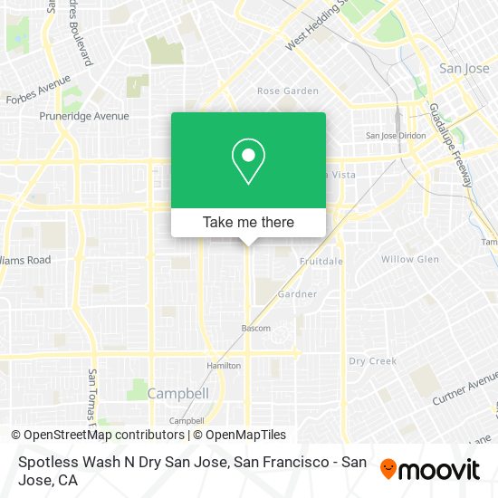Spotless Wash N Dry San Jose map