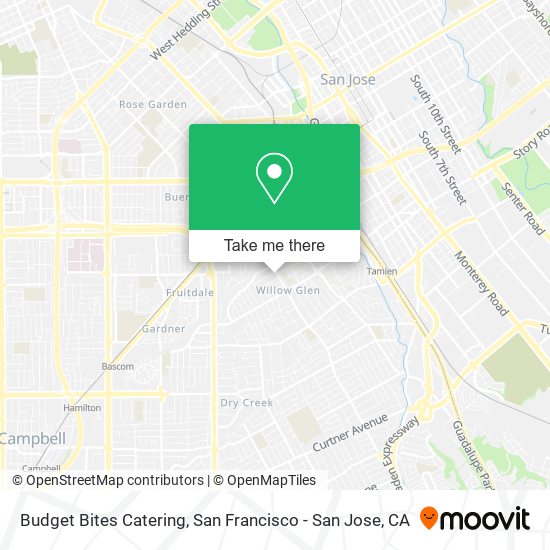 Budget Bites Catering map