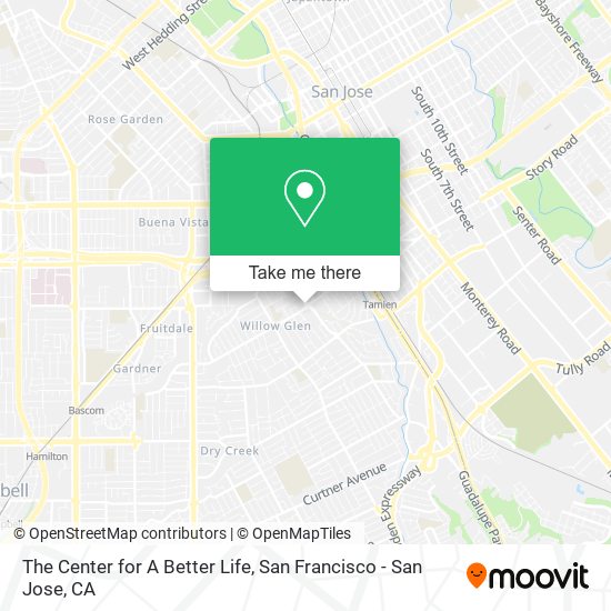 The Center for A Better Life map