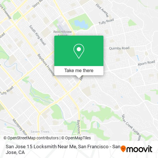 Mapa de San Jose 15 Locksmith Near Me