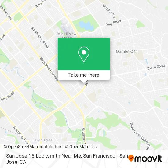 Mapa de San Jose 15 Locksmith Near Me