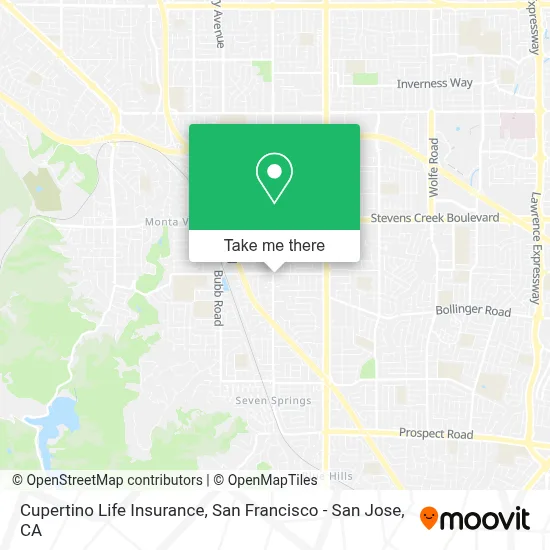 Cupertino Life Insurance map