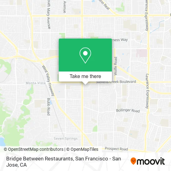Mapa de Bridge Between Restaurants