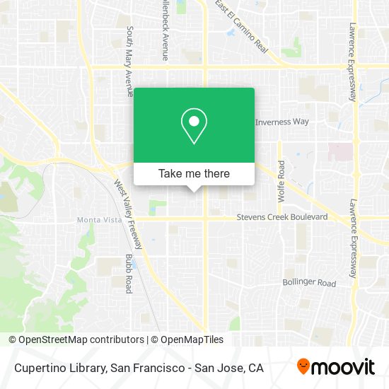 Mapa de Cupertino Library