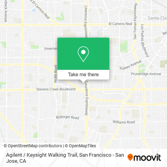 Mapa de Agilent / Keysight Walking Trail