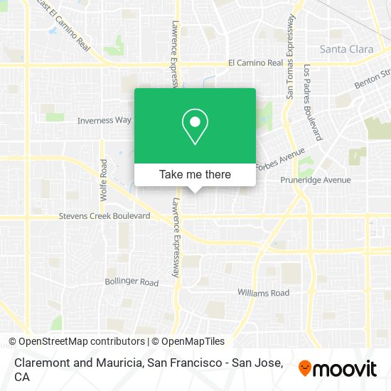 Claremont and Mauricia map