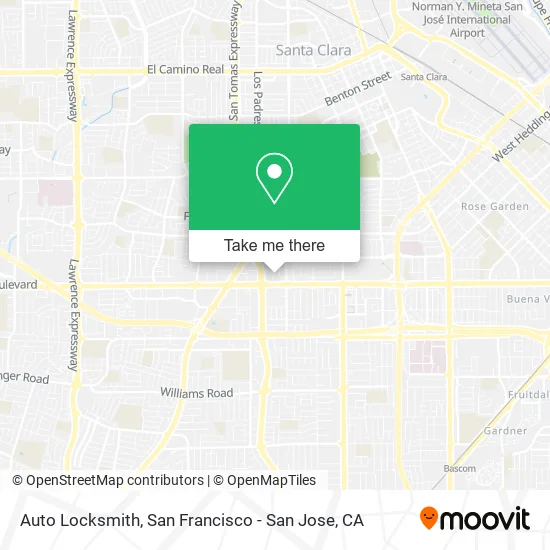 Mapa de Auto Locksmith