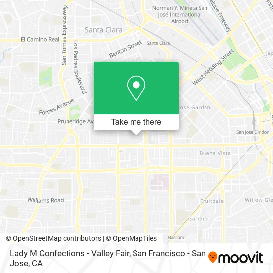 Lady M Confections - Valley Fair map