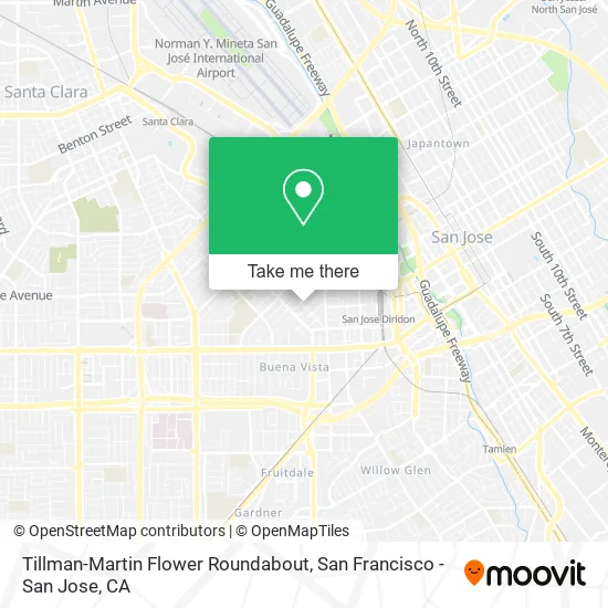 Mapa de Tillman-Martin Flower Roundabout