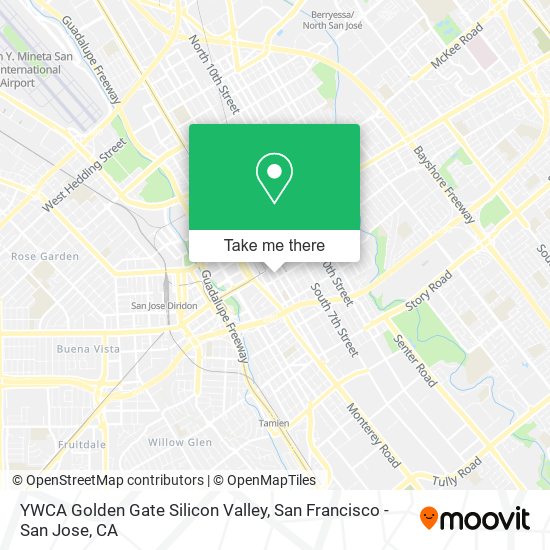 Mapa de YWCA Golden Gate Silicon Valley