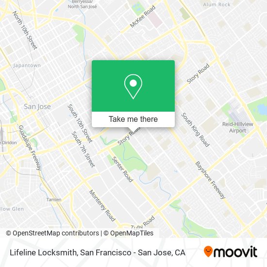 Lifeline Locksmith map